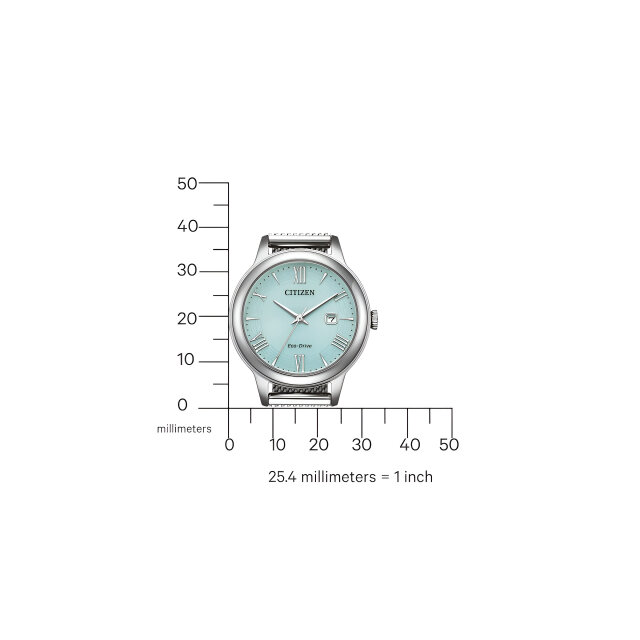 Citizen Elegance ladies watch EW2621-75M Eco-Drive - Milanaise blue