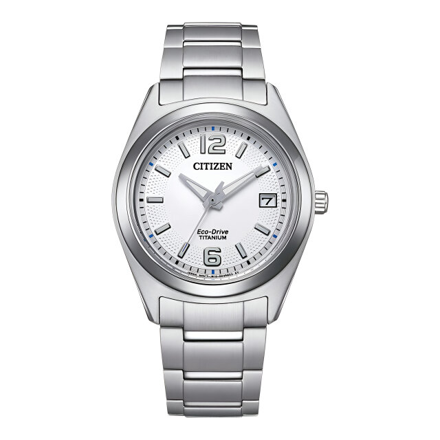 Citizen FE6151-82A Eco Drive silber-weiße Super Titan Damenuhr