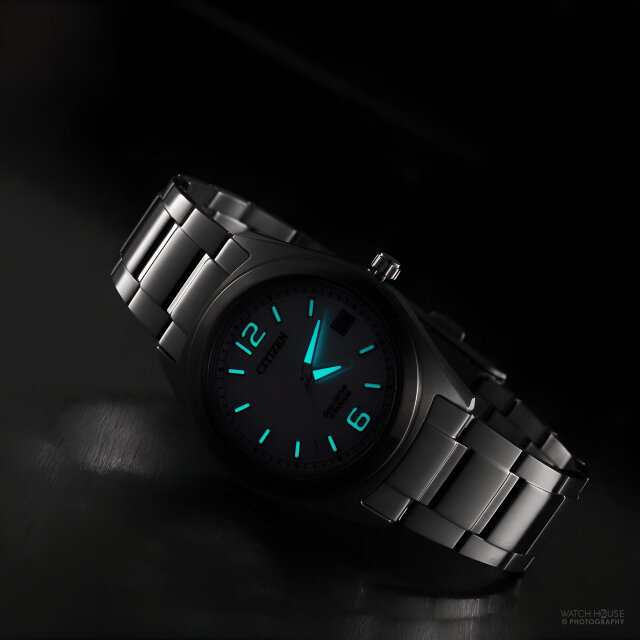 Citizen FE6151-82A Eco Drive silber-weiße Super Titan Damenuhr