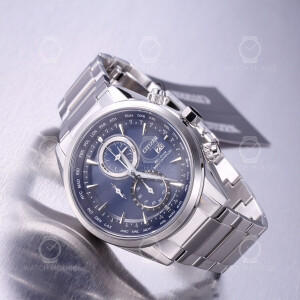 Citizen Funkuhr Chrono mit Weltzeit AT8260-85L Blau