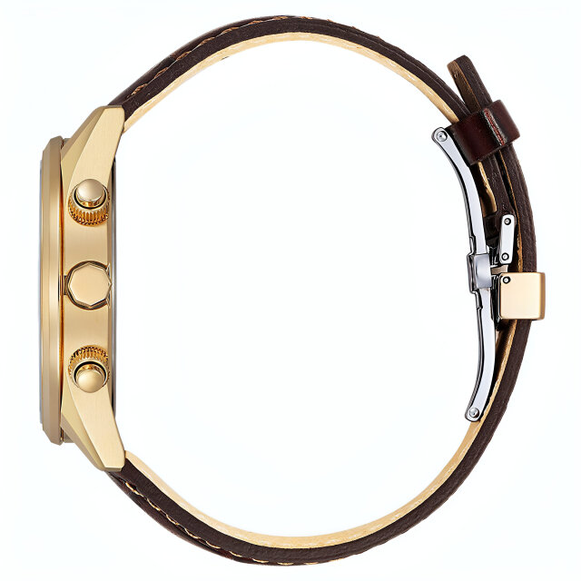 Citizen Funkuhr Chrono mit Weltzeit AT8263-10H Roségold-Grau