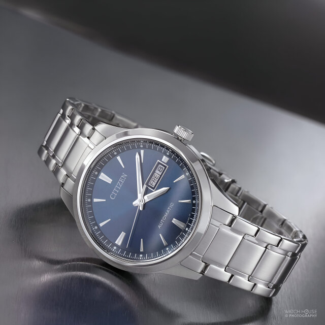 Citizen Herren Automatikuhr NY4058-79LC Stahl-Blau