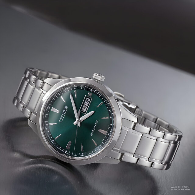 Citizen Herren Automatikuhr NY4058-79XC Stahl-Grün
