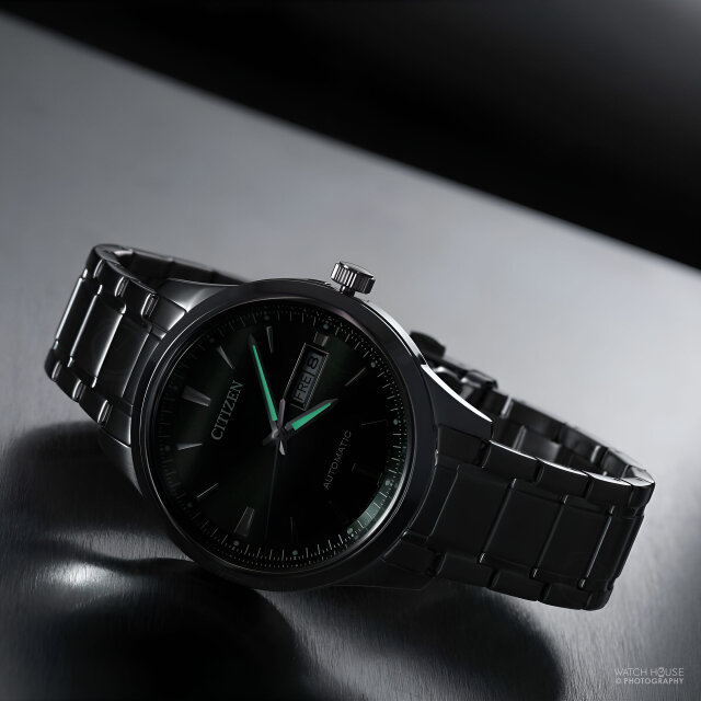 Citizen Herren Automatikuhr NY4058-79XC Stahl-Grün