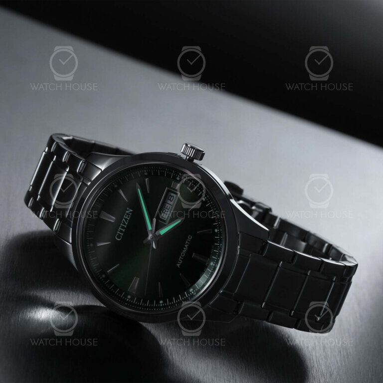 Citizen Herren Automatikuhr NY4058-79XE Stahl-Grün