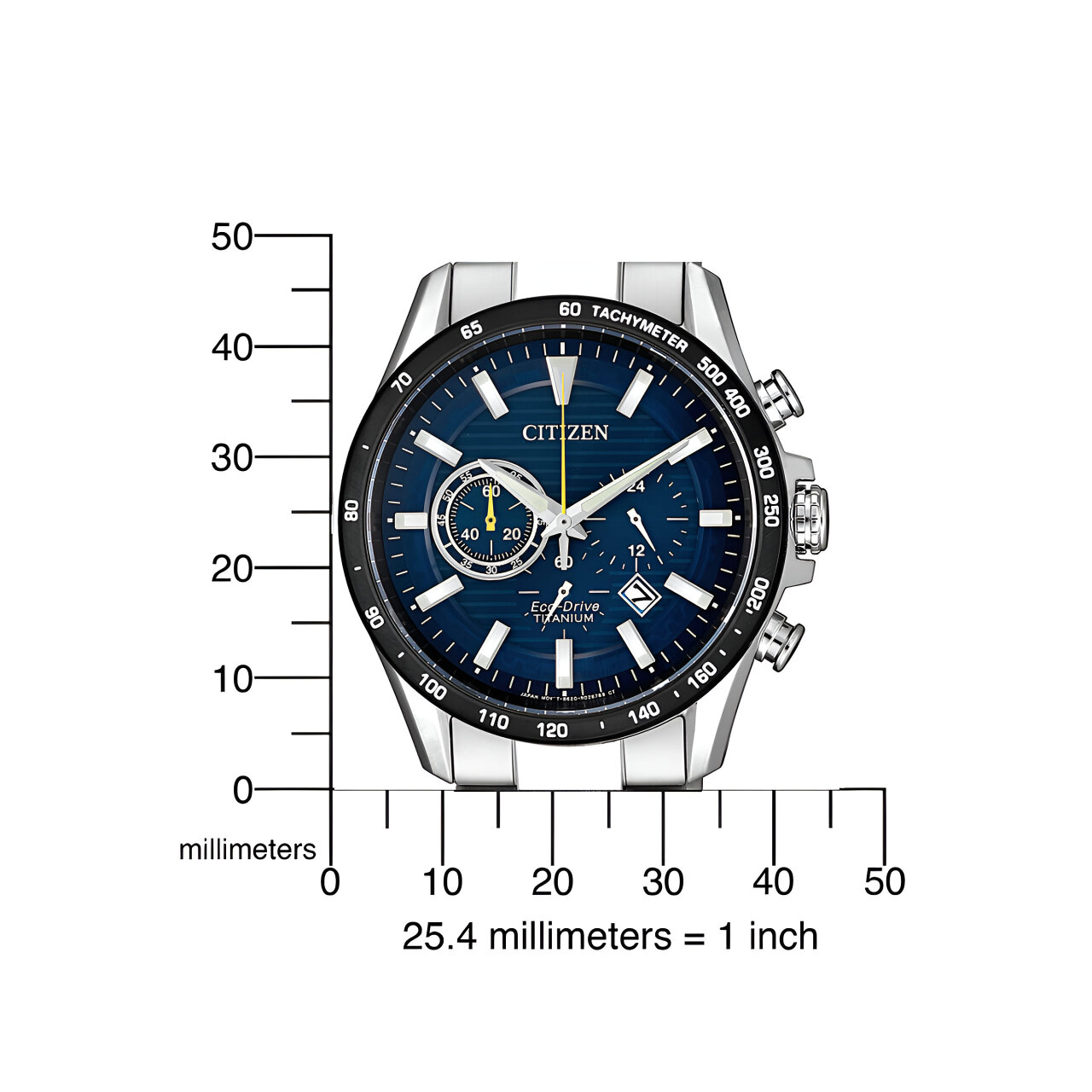 Citizen Mens Watch CA4444-82L Eco-Drive Titanium in blue