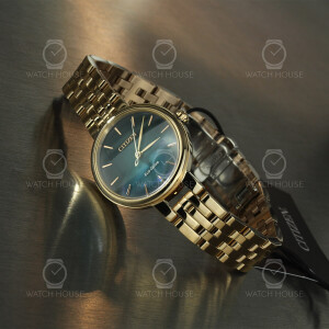 Citizen Ladies Eco Drive EM0993-82Z Rose Gold / Darkgreen...