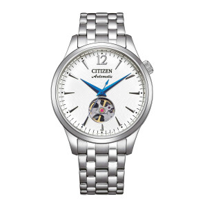 Citizen NH9131-73A Semi-Skelletierte 8229 Automatikuhr in Stahl-Weiß