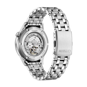 Citizen NH9131-73A Semi-Skelletierte 8229 Automatikuhr in Stahl-Weiß