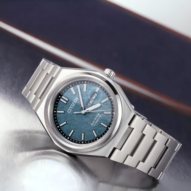 Citizen Titanium AW0130-85XC Mens Eco-Drive Grün