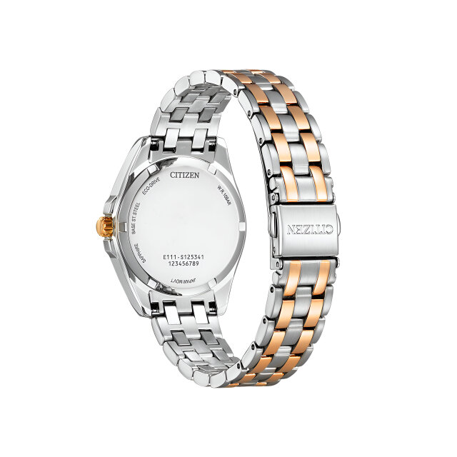 Citizen Unisex Eco Drive EO1213-85E in Bicolor und mit schwarzem Zifferblatt