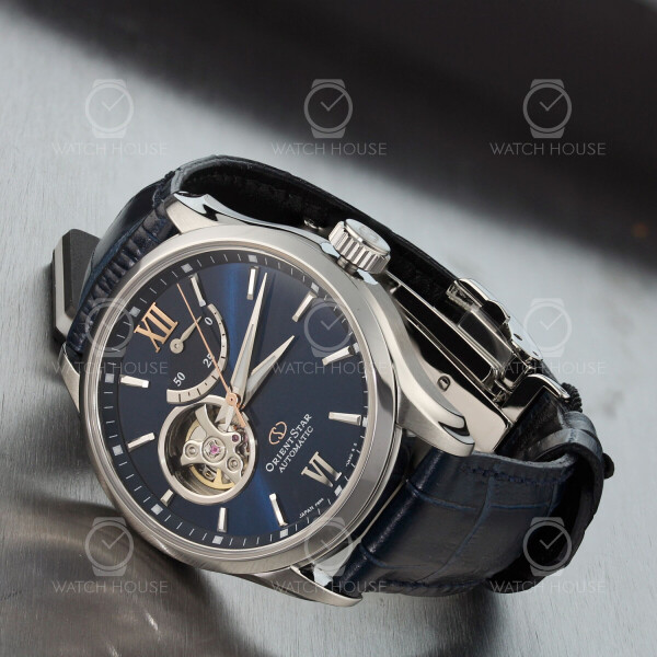 Orient Star Herren Automatikuhr RE-AT0006L00B Tiefblau mit Lederband