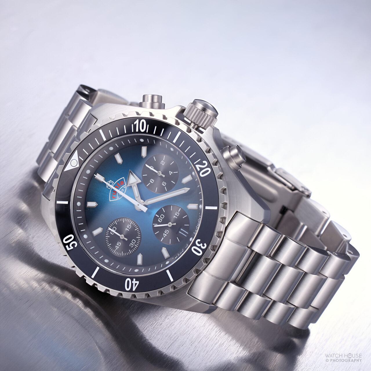 Ruhla 1929 Glasbach Cup Chrono Set - 4970M-3 Classic Navy Blue