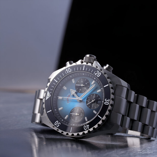 Ruhla 1929 Glasbach Cup Chrono Set - 4970M-3 Classic Navy Blue
