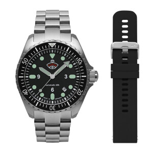 Ruhla 1929 Automatic DIVER Set - 4960M-5 Bold Black-Green