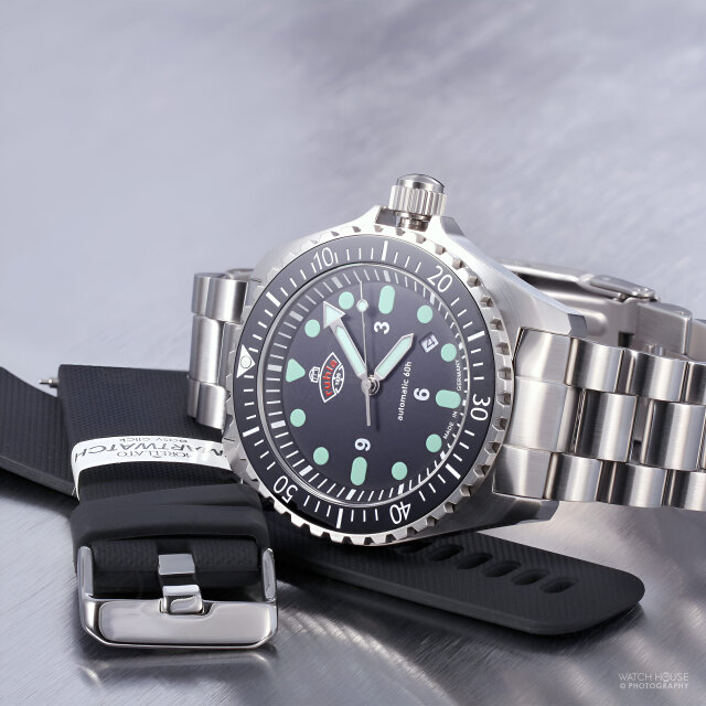 Ruhla 1929 Automatic DIVER Set - 4960M-5 Bold Black-Green