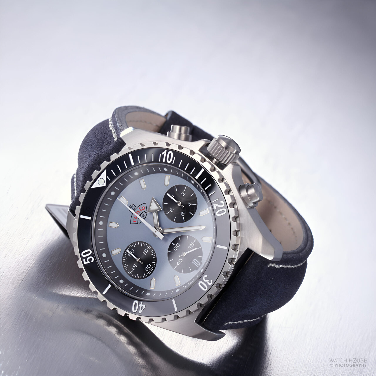 Ruhla 1929 Glasbach Cup Chronograph - 4970-5 Gentle Pastel Blue