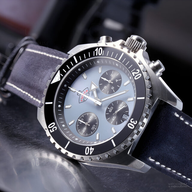Ruhla 1929 Glasbach Cup Chronograph - 4970-5 Gentle Pastel Blue