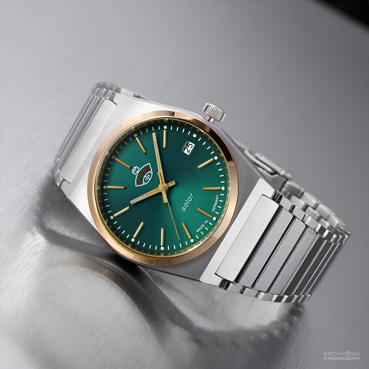 Ruhla 1929 Space Control Solar 4641M-4 Ladies Watch in Seagreen