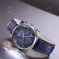 Zeppelin 8086-3N Vintage Herren Solar Chronoghraph (Vegan Leder)