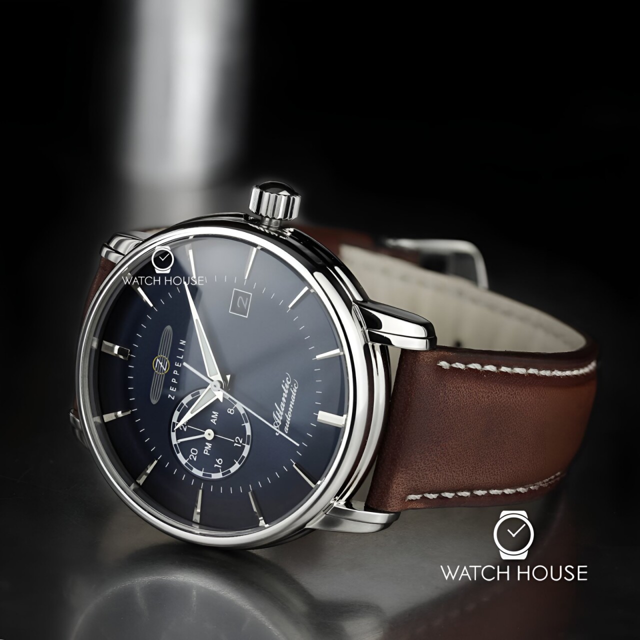 Zeppelin 8470-3 Serie Atlantic Deep Blue Automatik mit 24 Stundenanzeige