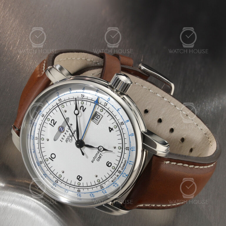 Zeppelin 8666-1 Serie 100 Jahre Zeppelin Automatik GMT Silber