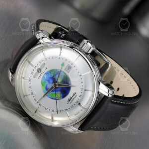 Zeppelin Atlantic Automatikuhr GMT 8468-1 Silber
