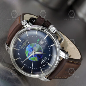 Zeppelin Atlantic Automatikuhr GMT 8468-3 Dunkelblau