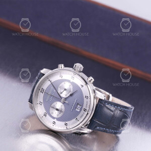 Zeppelin Friedrichshafen 8584-3 blau Großdatum-Chrono