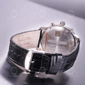 Zeppelin Friedrichshafen 8584-4 Silver Large Date Chrono