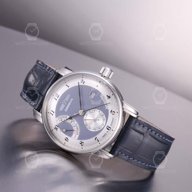 Zeppelin Friedrichshafen 8590-3 Blau - Automatikuhr mit Gangreservenanzeige