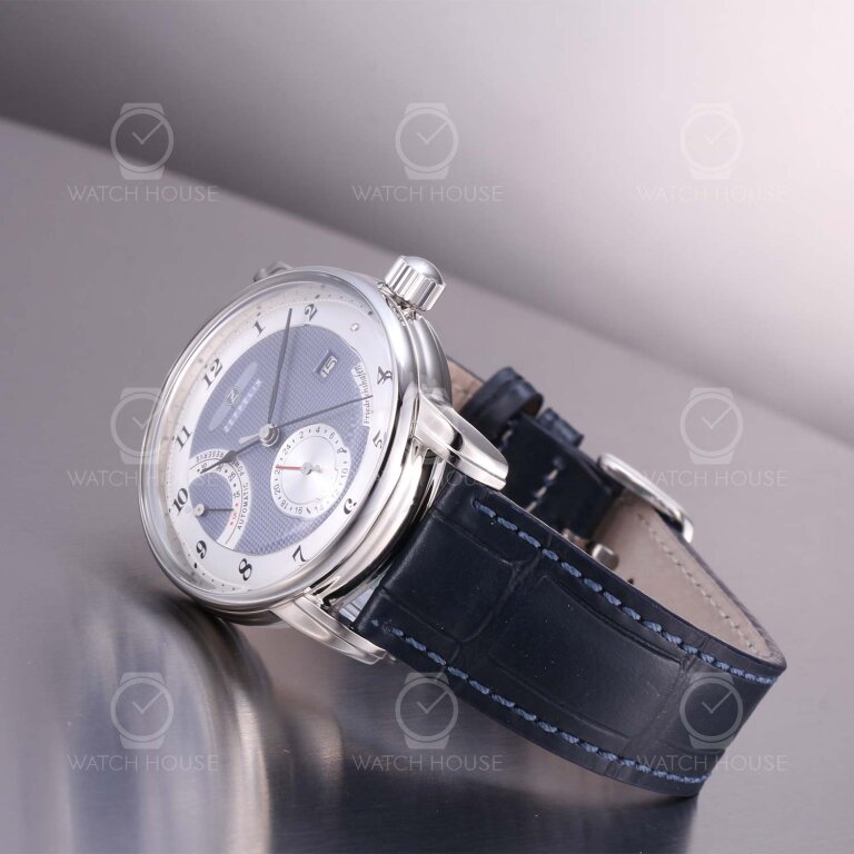 Zeppelin Friedrichshafen 8590-3 Blau - Automatikuhr mit Gangreservenanzeige